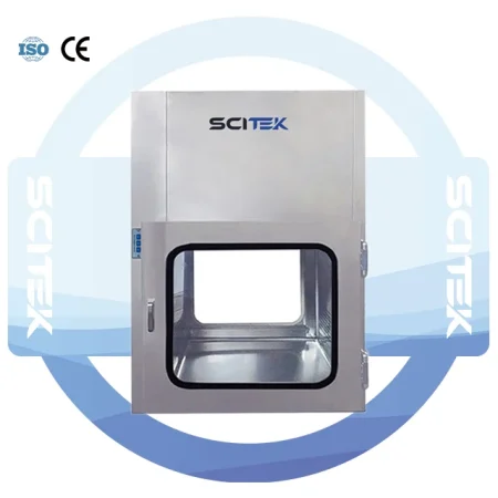 SCITEK Air Shower Pass Box 700x700x700mm Clean Booth Pass Box for Laboratory