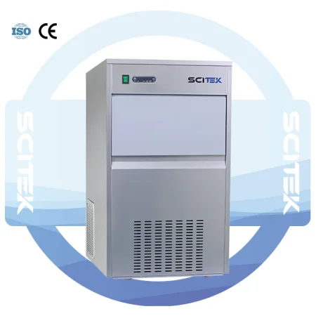 SCITEK Bullet Ice Maker Cylindrical Block Ice 25/50/80/120 Kg/24h Stainless Steel Air-Cooled Laboratory Use