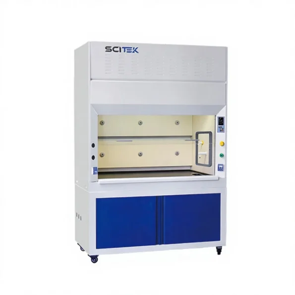 SCITEK Ducted Fume Hood Microprocessor Control System 850mm Work Surface Height OEM Customizable Low Noise 68dB Adjustable