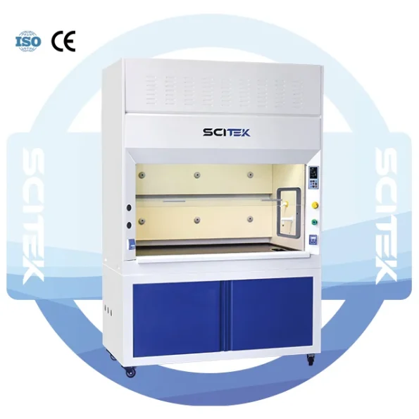SCITEK Ducted Fume Hood Microprocessor Control System 850mm Work Surface Height OEM Customizable Low Noise 68dB Adjustable