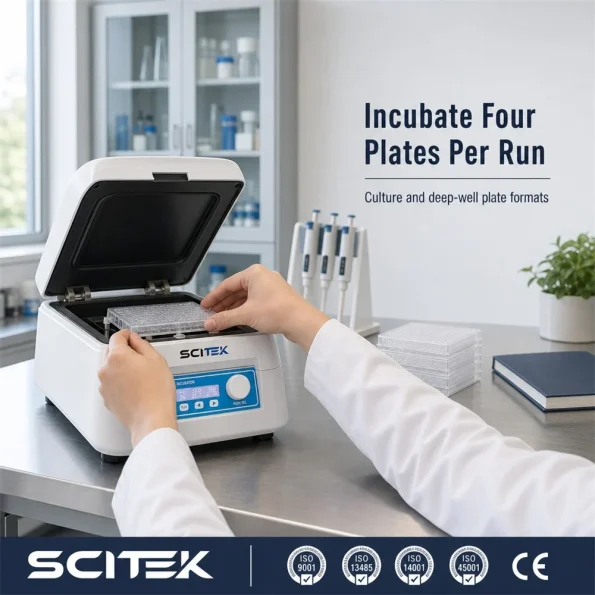 SCITEK High Speed Microplate Thermo Shaker Laboratory Constant Temperature Incubator Shaker for Biological Sample Mixing