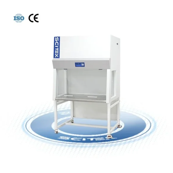 SCITEK Lab Vertical Laminar Flow Cabinet 750mm Work Surface Height HEPA Filter Front Sliding Sash Interlock with Fan and UV Lamp