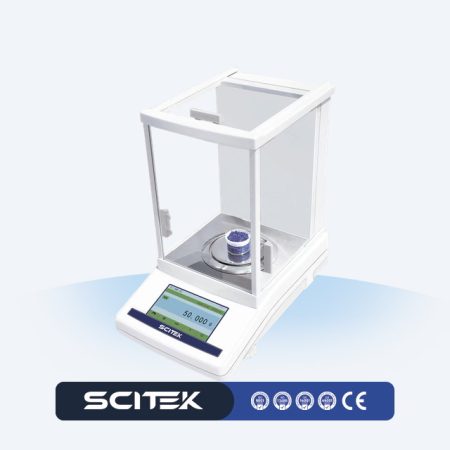 SCITEK Laboratory Electronic Analytical Balance High Accuracy Precision Balance with Windproof Cover for Sample Weighing