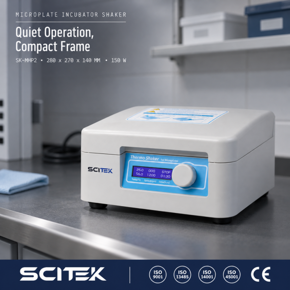 SCITEK Laboratory Microplate Thermo Shaker Constant Temperature Shaking Incubator for ELISA Microplate Sample Mixing