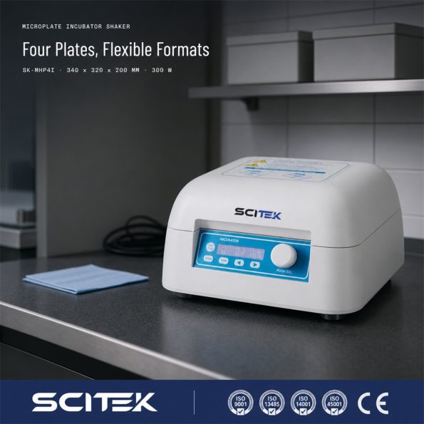 SCITEK Laboratory Microplate Thermo Shaker Constant Temperature Shaking Incubator for ELISA Microplate Sample Mixing