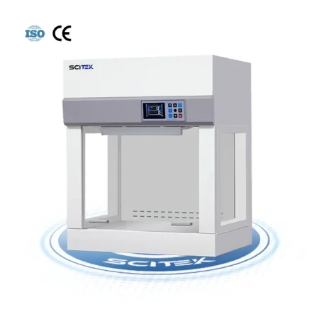 SCITEK Laminar Flow Cabinet Clean Bench LED Display Vertical Airflow Pattern HEPA Filter for Lab