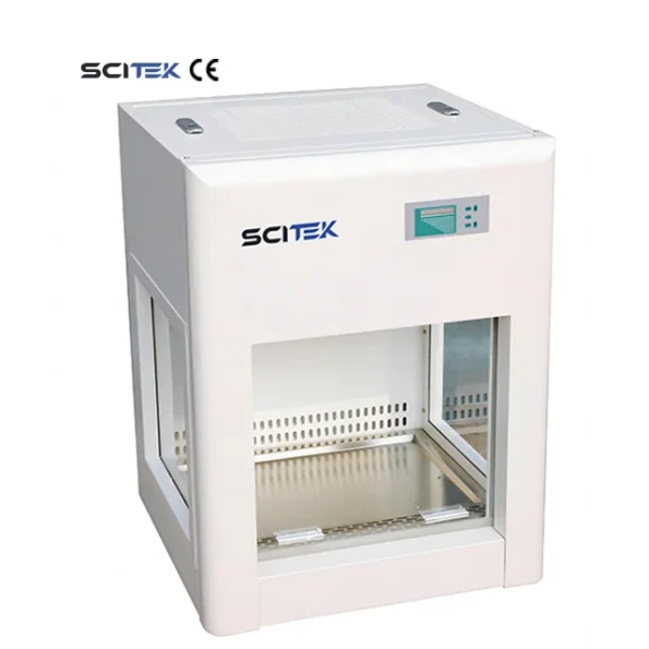 SCITEK Laminar Flow Cabinet Clean Bench LED Display Vertical Airflow Pattern HEPA Filter for Lab