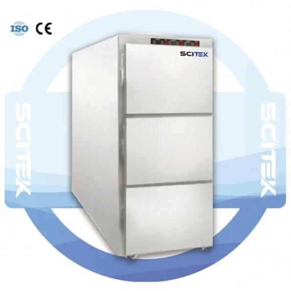 SCITEK Mobile Morgue Corpse Refrigerator Over-Temperature Alarm Corrosion-Resistant Stainless Steel Microprocessor Laboratory
