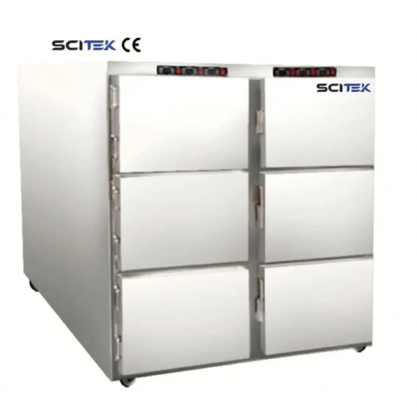 SCITEK Mobile Morgue Corpse Refrigerator Over-Temperature Alarm Corrosion-Resistant Stainless Steel Microprocessor Laboratory