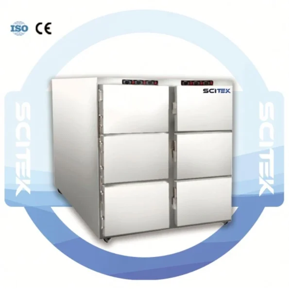 SCITEK Mobile Morgue Refrigerator 1/2/3/4/6 Body Microprocessor-controlled Digital Display Autopsies Morgues Pathology Lab