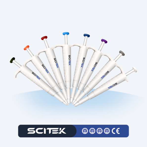 SCITEK Round Pipette Stand the Freely Rotating Circular Pipette Holder Can Safely Hold 6 Single and Multiple Pipettes