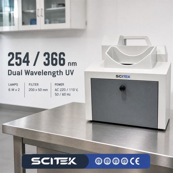 SCITEK Ultraviolet Analyzer Dark Box Three Function UV Viewing Cabinet Gel Documentation System for DNA Protein Gel Analysis