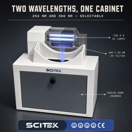 SCITEK Ultraviolet Analyzer Dark Box Three Function UV Viewing Cabinet Gel Documentation System for DNA Protein Gel Analysis