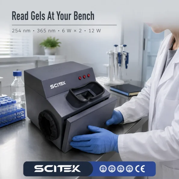 SCITEK UV Analyzer Ultraviolet Analyzer Dark Box Gel Documentation System for DNA RNA Electrophoresis Lab