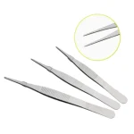 Stainless Steel Bent Tip Tweezers Multiple Sizes Curved Lab Forceps For Chemistry Biology Experiment Operation
