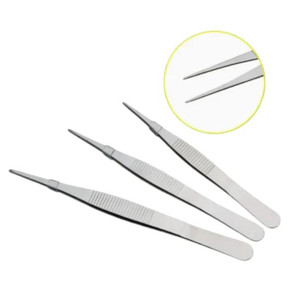 Stainless Steel Bent Tip Tweezers Multiple Sizes Curved Lab Forceps For Chemistry Biology Experiment Operation