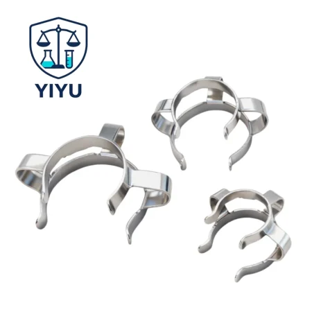 Stainless Steel Lab Keck Clamp Ground Joint Clip Multiple Sizes Standard Taper Joint Clamp For Glassware Experiment