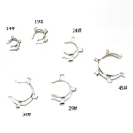 Stainless Steel Lab Keck Clamp Ground Joint Clip Multiple Sizes Standard Taper Joint Clamp For Glassware Experiment