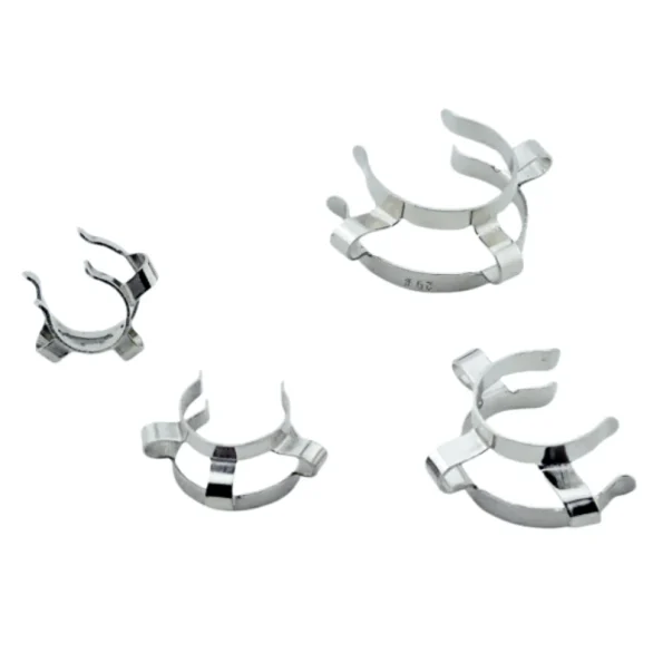 Stainless Steel Lab Keck Clamp Ground Joint Clip Multiple Sizes Standard Taper Joint Clamp For Glassware Experiment