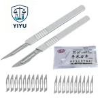 Stainless Steel Scalpel Handle with 11# 23# Carbon Steel Blades Industrial Lab Craft Cutting Scalpel Tool Set