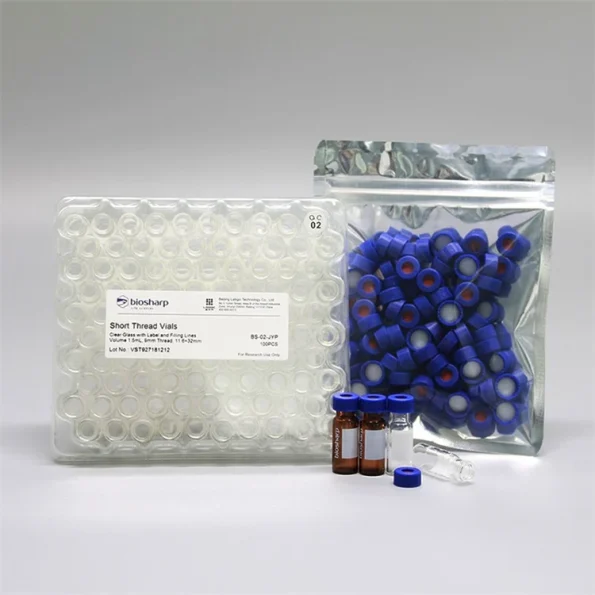 Syringe Lids/white Tef-lon Threaded Blue Lids for 2ml Clear/Amber Glass Vials