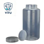 Wide Mouth PP Plastic Graduated Reagent Bottle Lab Chemical Sample Storage Bottle with Inner Sealing Lid