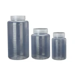 Wide Mouth PP Plastic Graduated Reagent Bottle Lab Chemical Sample Storage Bottle with Inner Sealing Lid