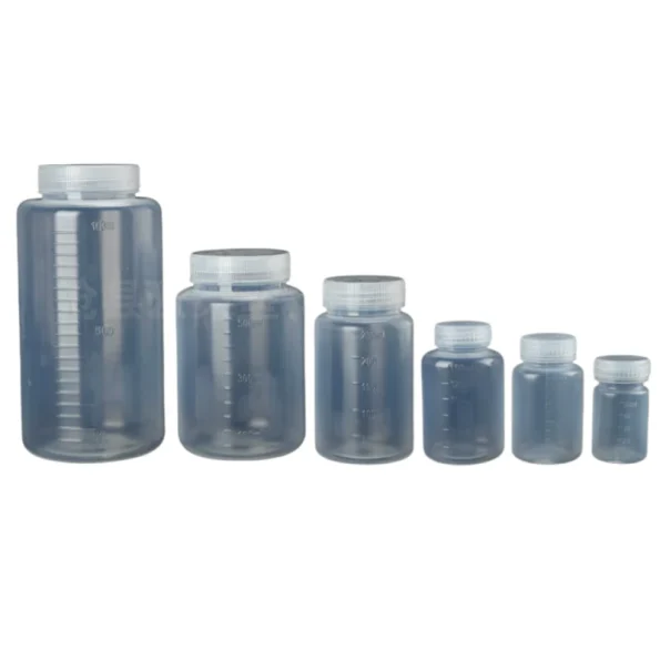 Wide Mouth PP Plastic Graduated Reagent Bottle Lab Chemical Sample Storage Bottle with Inner Sealing Lid