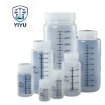 Wide Mouth PP Plastic Reagent Bottle With Graduation Scale 5ml-2000ml Lab Sample Storage Container Autoclavable