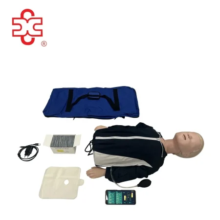 XC-426A Half Body Child CPR Training Manikin App Controlled Heart Pressure Mouth-to-Mouth Respiration Advanced PVC Life Size ISO