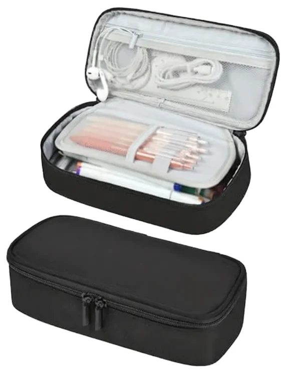 YIYU Large Capacity Fabric Pencil Case Zipper Closure-School Office Use Stationery Makeup Case for Girls Boys Kids Students