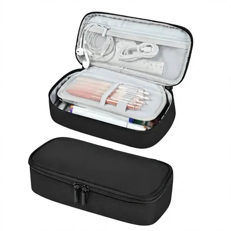 YIYU Large Capacity Fabric Pencil Case Zipper Closure-School Office Use Stationery Makeup Case for Girls Boys Kids Students