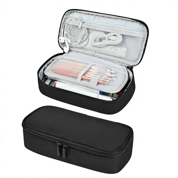 YIYU Large Capacity Fabric Pencil Case Zipper Closure-School Office Use Stationery Makeup Case for Girls Boys Kids Students